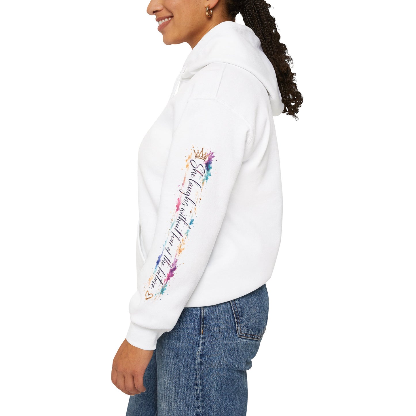 Eshet Chayil Crewneck Sweatshirt | Proverbs 31 Woman of Valor | Christian Sweatshirt | She Laughs Without Fear of the Future
