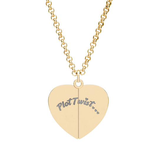 Hidden Message Heart Necklace | "Will You Marry Me?" Proposal Necklace | Secret Engraved Heart Pendant | Personalized Proposal Gift