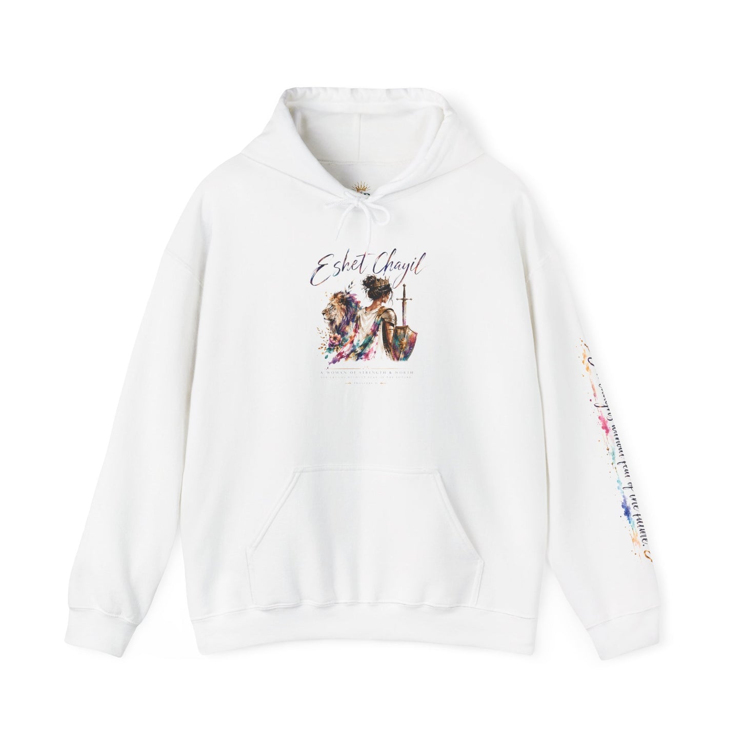 Eshet Chayil Crewneck Sweatshirt | Proverbs 31 Woman of Valor | Christian Sweatshirt | She Laughs Without Fear of the Future